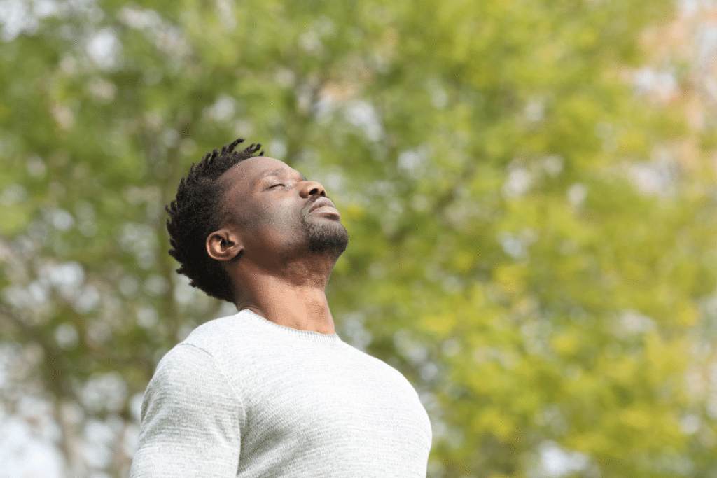 Man frisse lucht voor speech